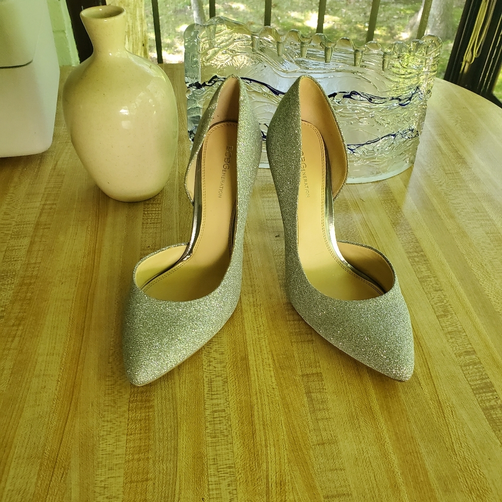 Bcbgeneration Silver Glitter Heels - image 2